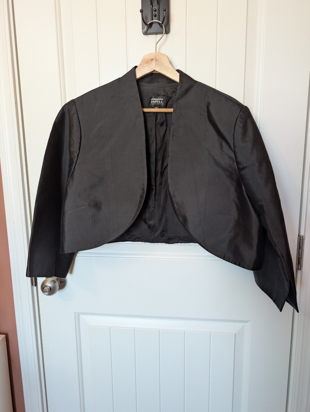 Adrianne Papell Silk Blend Bolero Women’s 20W Black
